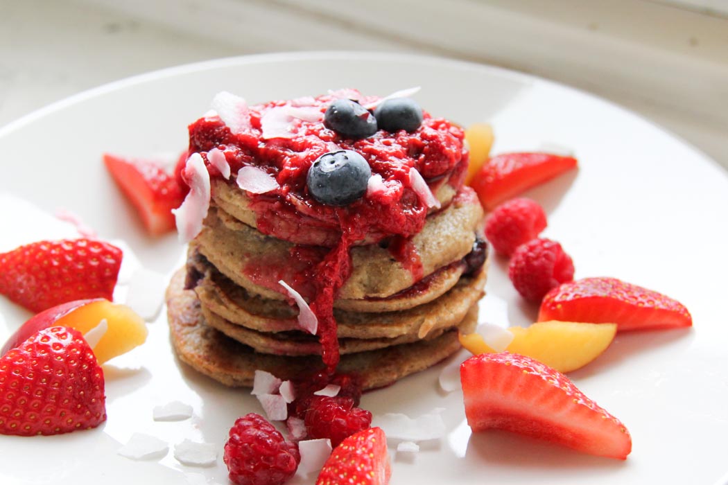 Rezept-Lindarella-Fitnessblogger-Foodblogger-Strawberry-Pancakes-Breakfast